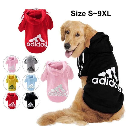 Winter Adidog Sport Hoodies: Cozy Pet Apparel for Dogs and Cats