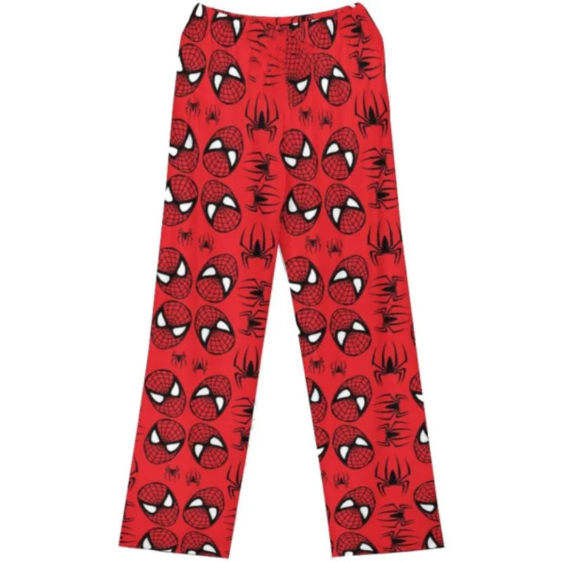 Kawaii Sanrio Hello Kitty Pajamas Long Pants Spider-man Sanrio Hello Kitty Cotton Casual Trousers Home Leisure Pants Sleep Pant