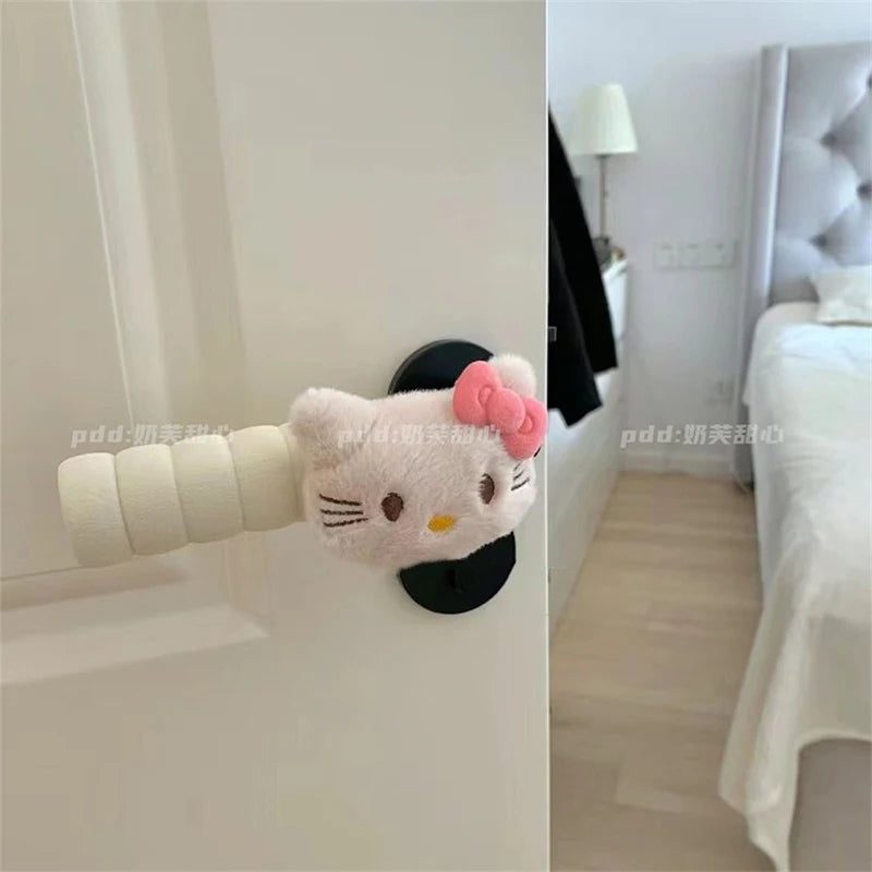 Sanrio Hello Kitty Y2K Handle Protector Kawaii Cute Cartoon Anime Home Children's Room Antistatic Decoration Toys Girls Gifts