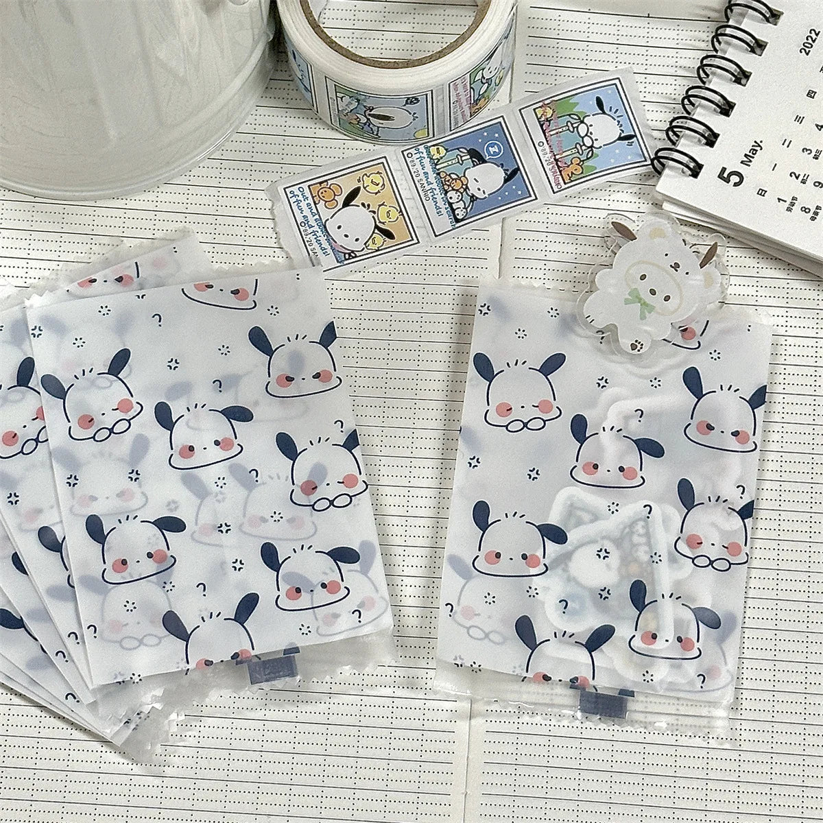 New Kawaii Sanrio Pochacco Self Sealing Bag Snack Sealing Bag Packaging Bag Diy Food Packaging Bag Home Kitchen Supplies