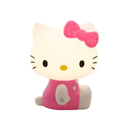 Hello Kitty 3D LED Small Night Lamp Touch Plug-in Baby Feeding home Bedroom Dreamy Sleep Light Eye Protection Bedside Room Decor