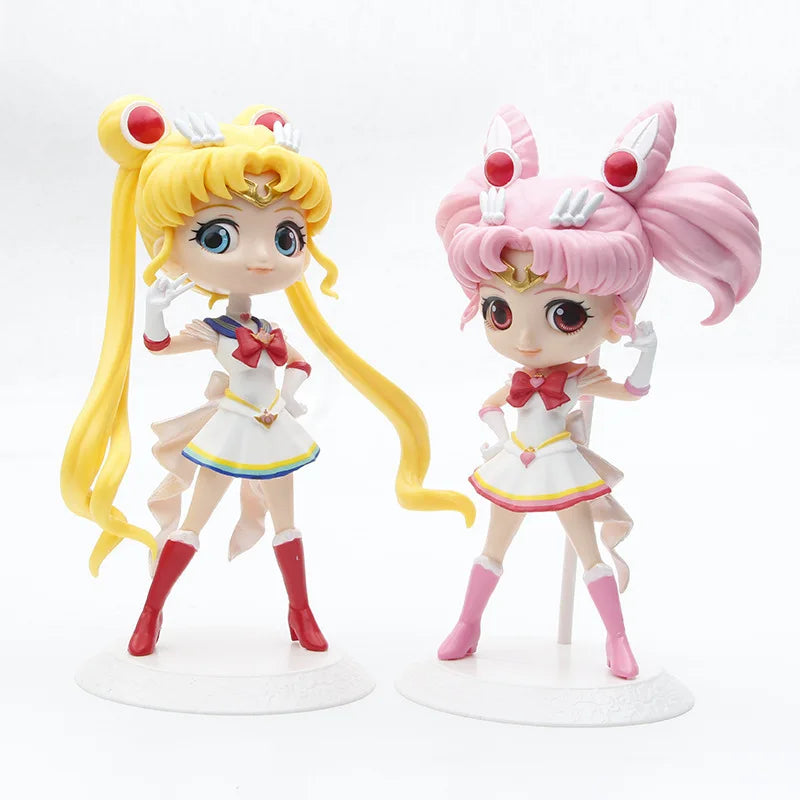 New 13 styles Anime Sailor Moon Tsukino Action Figure Wings Doll Micro Landscape Cake home Decoration PVC Model Toy kid gift