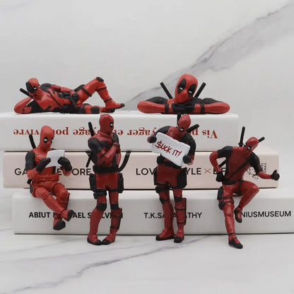 6 Desk Decoration Deadpool Model Toys