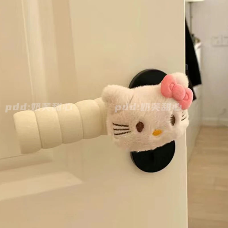 Sanrio Hello Kitty Y2K Handle Protector Kawaii Cute Cartoon Anime Home Children's Room Antistatic Decoration Toys Girls Gifts