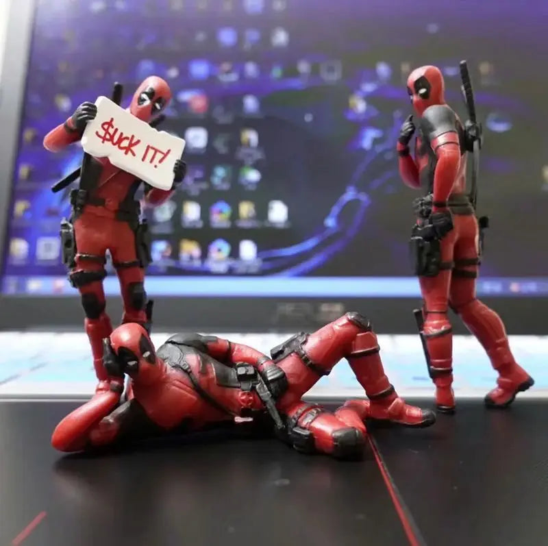 6 Desk Decoration Deadpool Model Toys