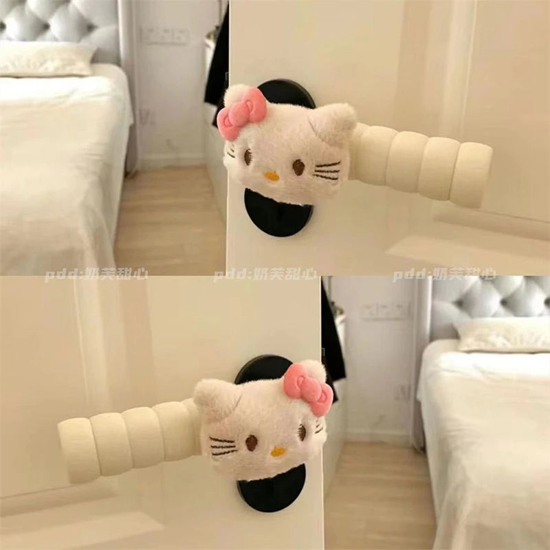 Sanrio Hello Kitty Y2K Handle Protector Kawaii Cute Cartoon Anime Home Children's Room Antistatic Decoration Toys Girls Gifts