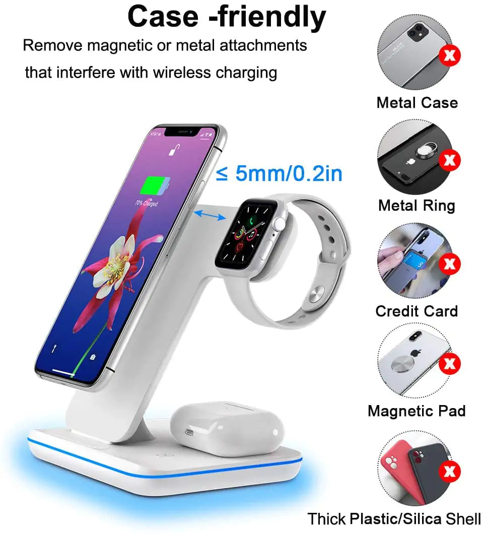 Qi Foldable Charging Dock Station